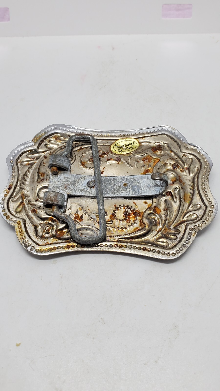 Raised Horse Bowing Saddle Buckle Rodeo Cowboy Western Rancher Riding West