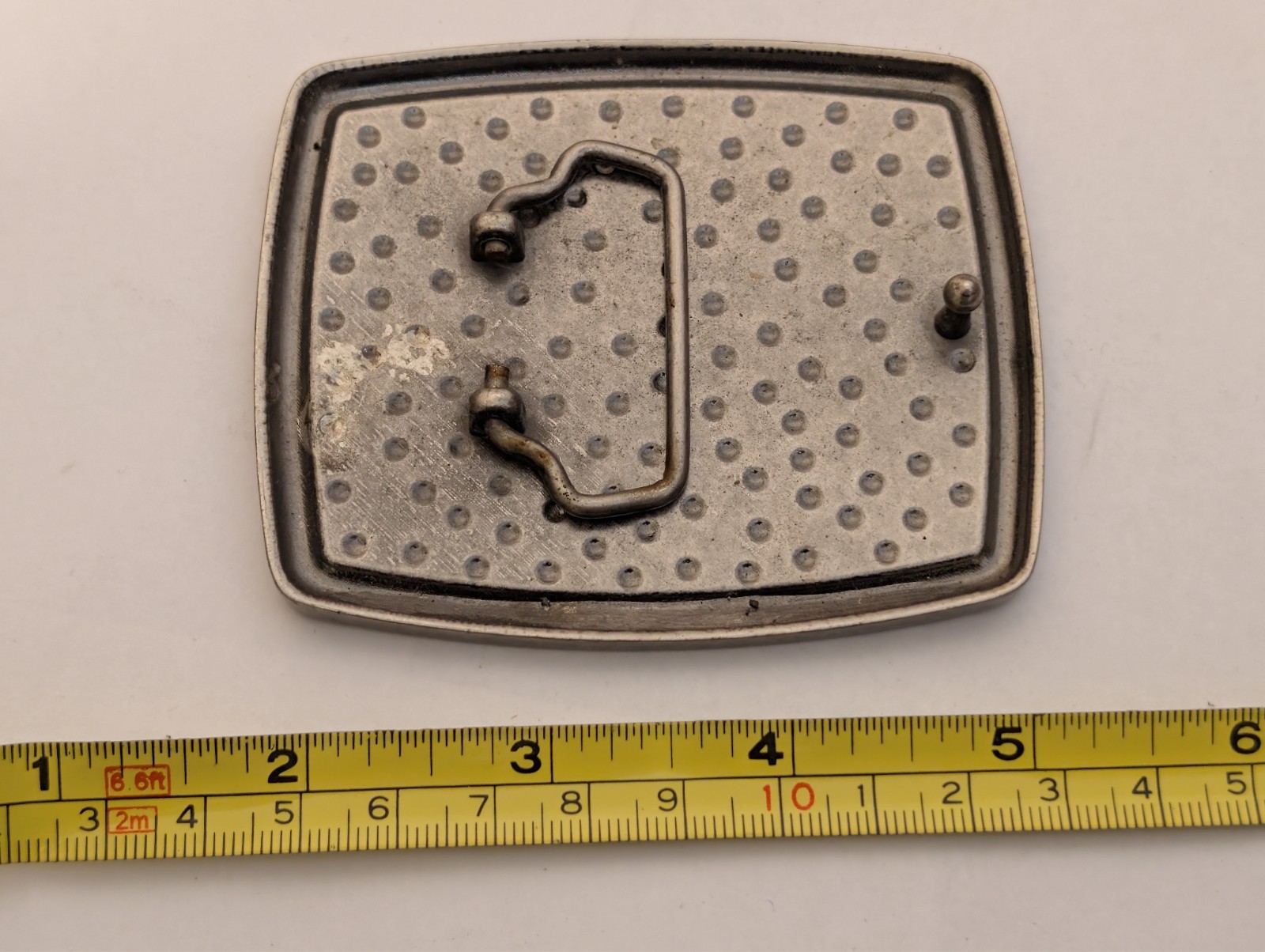 VTG Belt Buckle Mens KISS MY IRISH ASS Cast Aluminum Green Black SLVR 3.5&Prime; X 3&Prime;