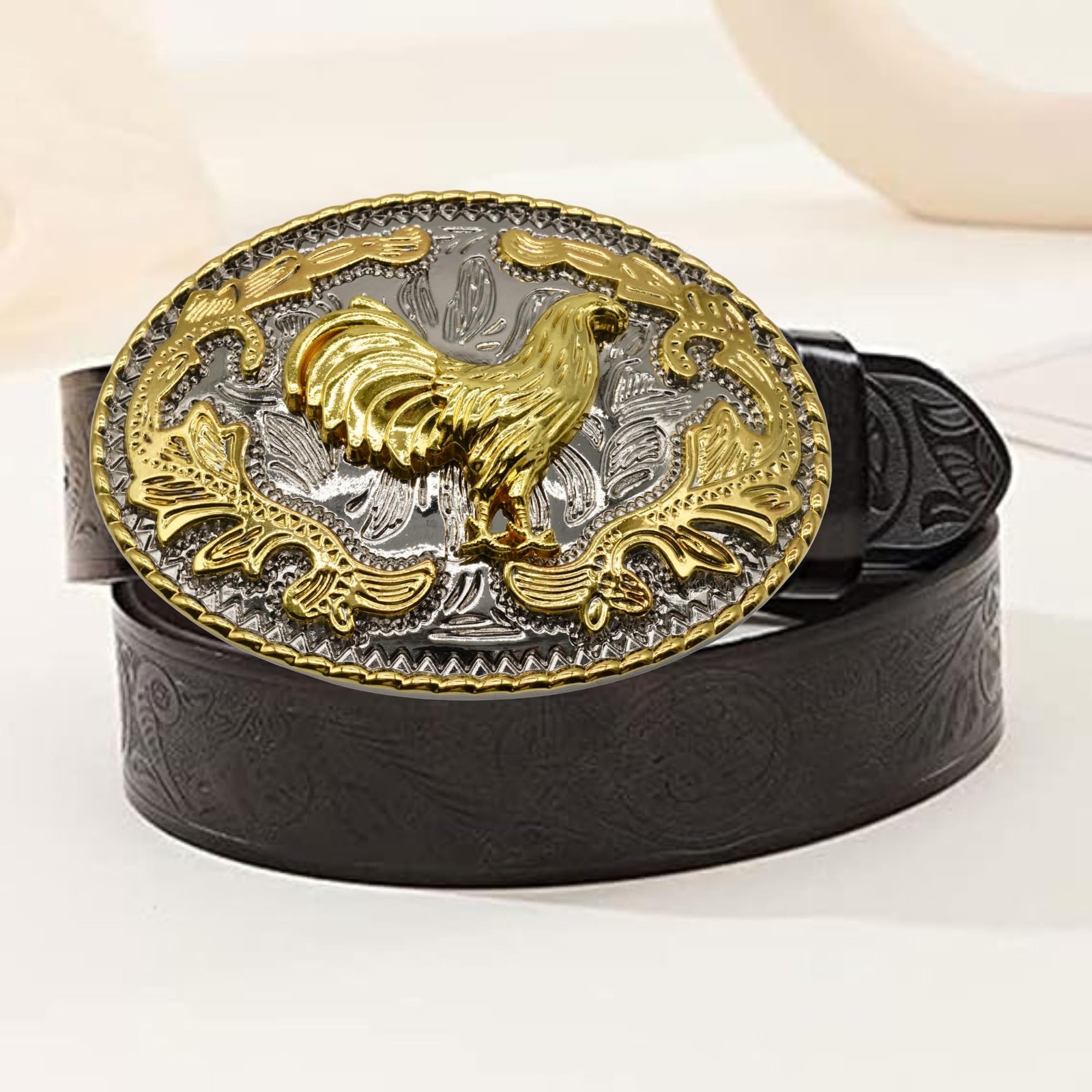 Rooster Gold Tone Western Belt Buckle for Men, Cool Cowgirl & Rodeo Styles