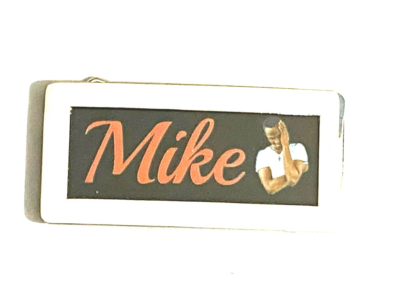 Adjustable Silver Belt Buckle Personalized Custom Black Letters Any Name or Word