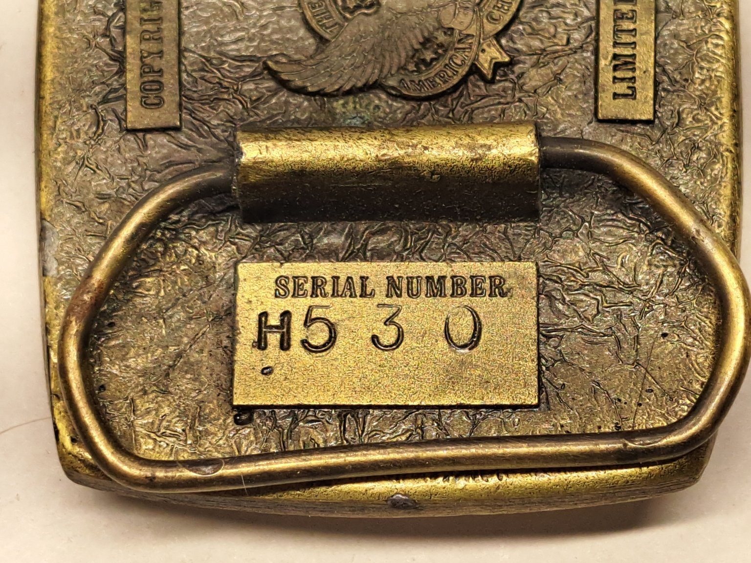 Great American Buckle Co Bass Fish Gold Tone Limited Edition 1979