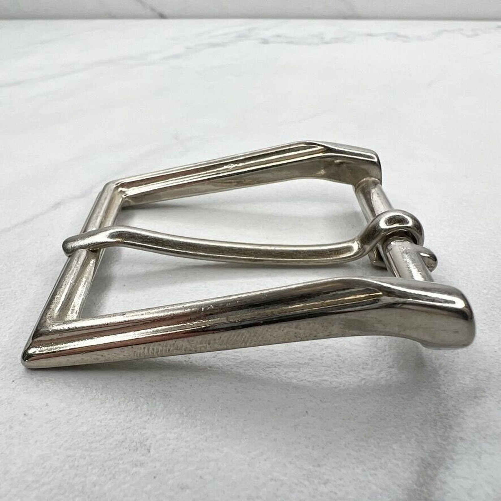 Silver Tone Simple Basic Belt Buckle