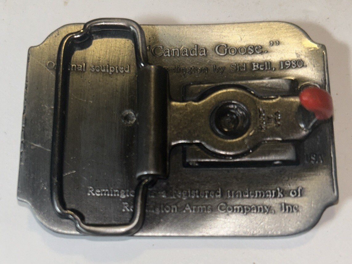 Vintage Remington by Sid Bell First In The Field Canada Goose 1980 Belt Buckle