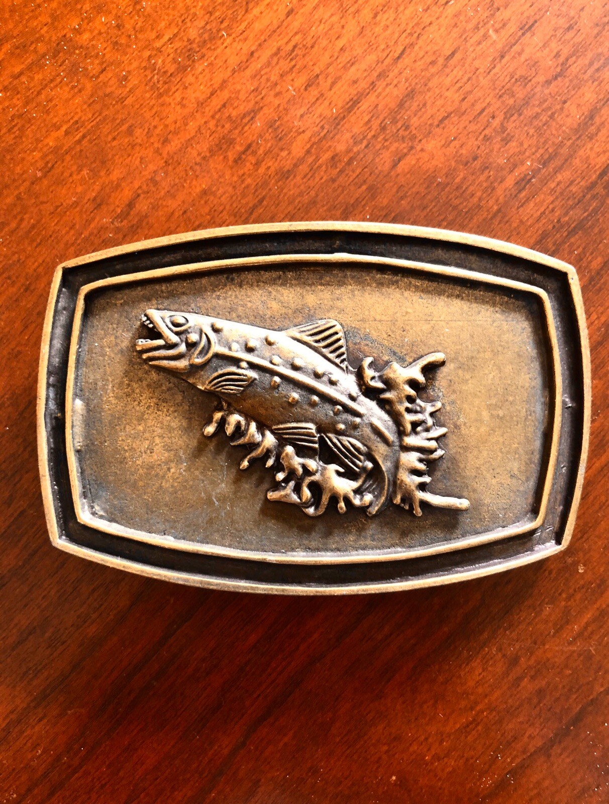 Outdoor Fishing Trout Fish Bass Lake Fisherman Metal Unisex Men’s Belt Buckle
