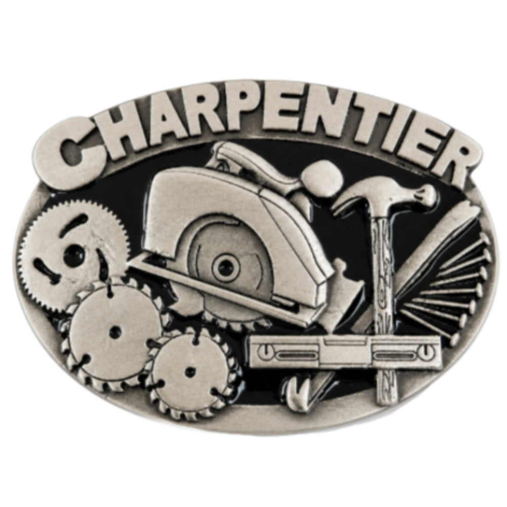CARPENTER CHARPENTIER WORKSHOP HANDSAW TOOL CASUAL BELT BUCKLE BOUCLE CEINTURE