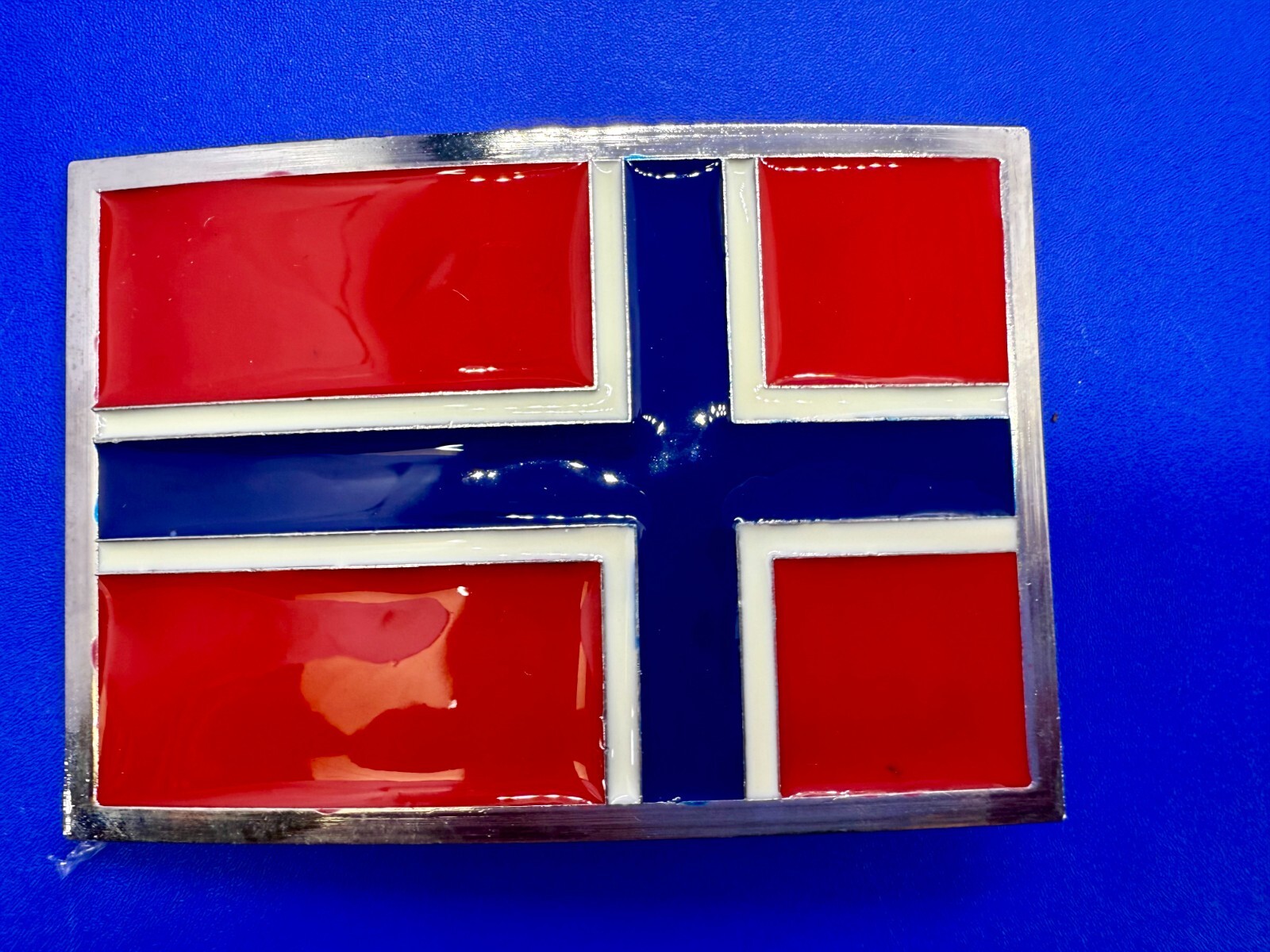 Flag of Norway Country Red Blue New Patriotic Belt Buckle