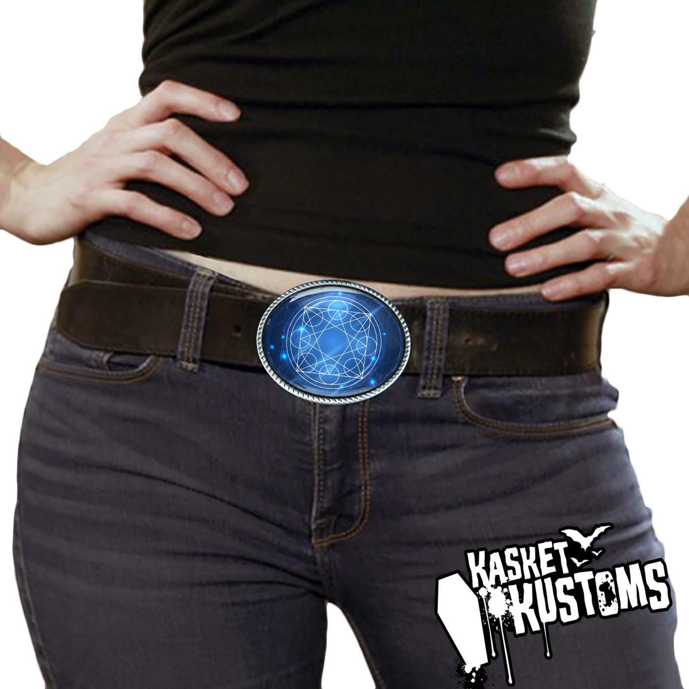 Magic Geometry Belt Buckle – Metatron&rsquo;s Cube Esoteric Handmade Buckle – 38