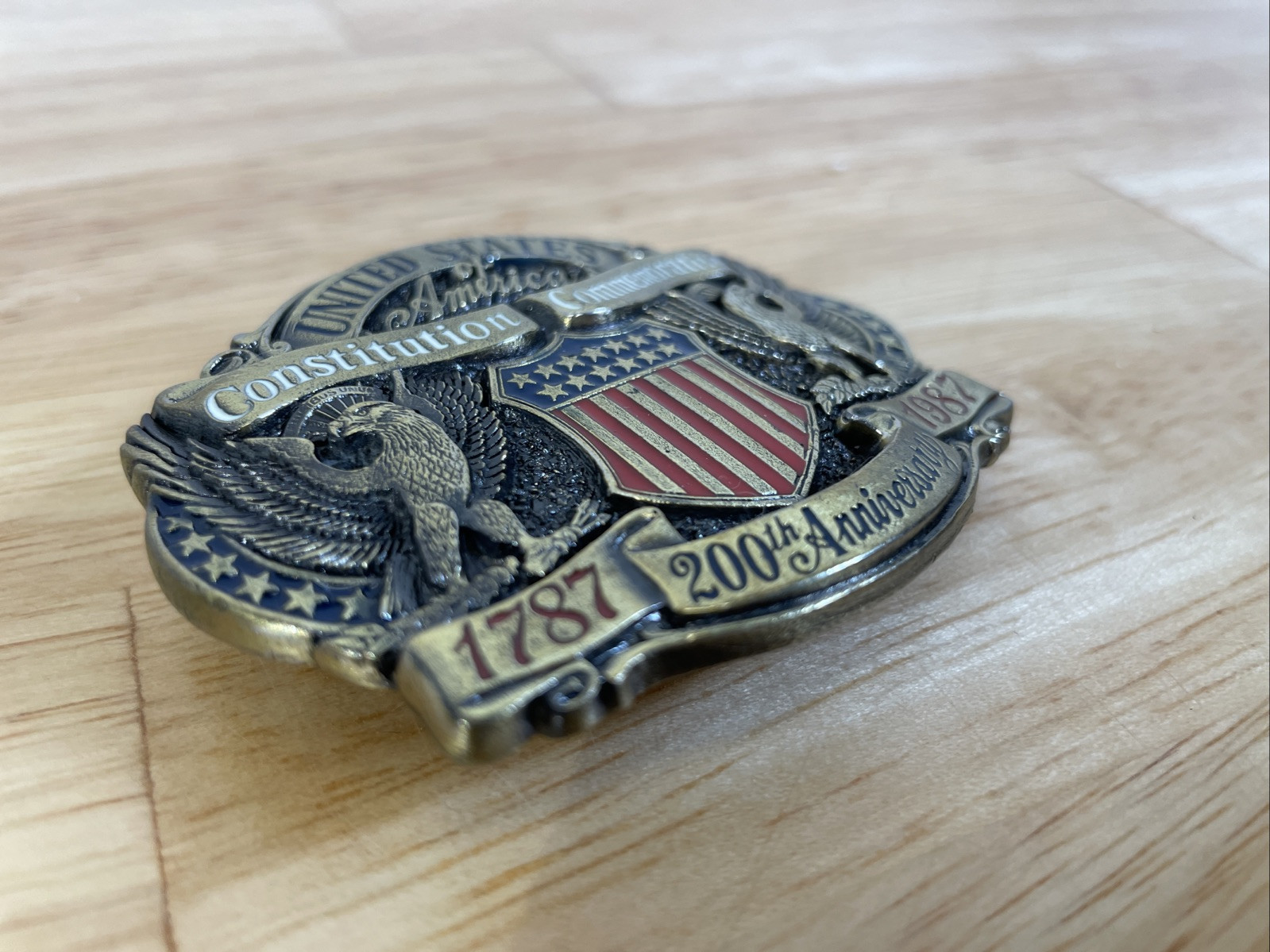 USA Constitution 200th Anniversary Commemorative Belt Buckle – Ltd Ed. w/ COA