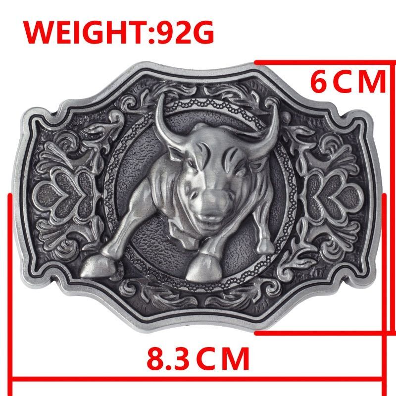 Cartoon Bull Buckle-Handmade Belt Buckles Leather Belts Accessories DIY Waistban