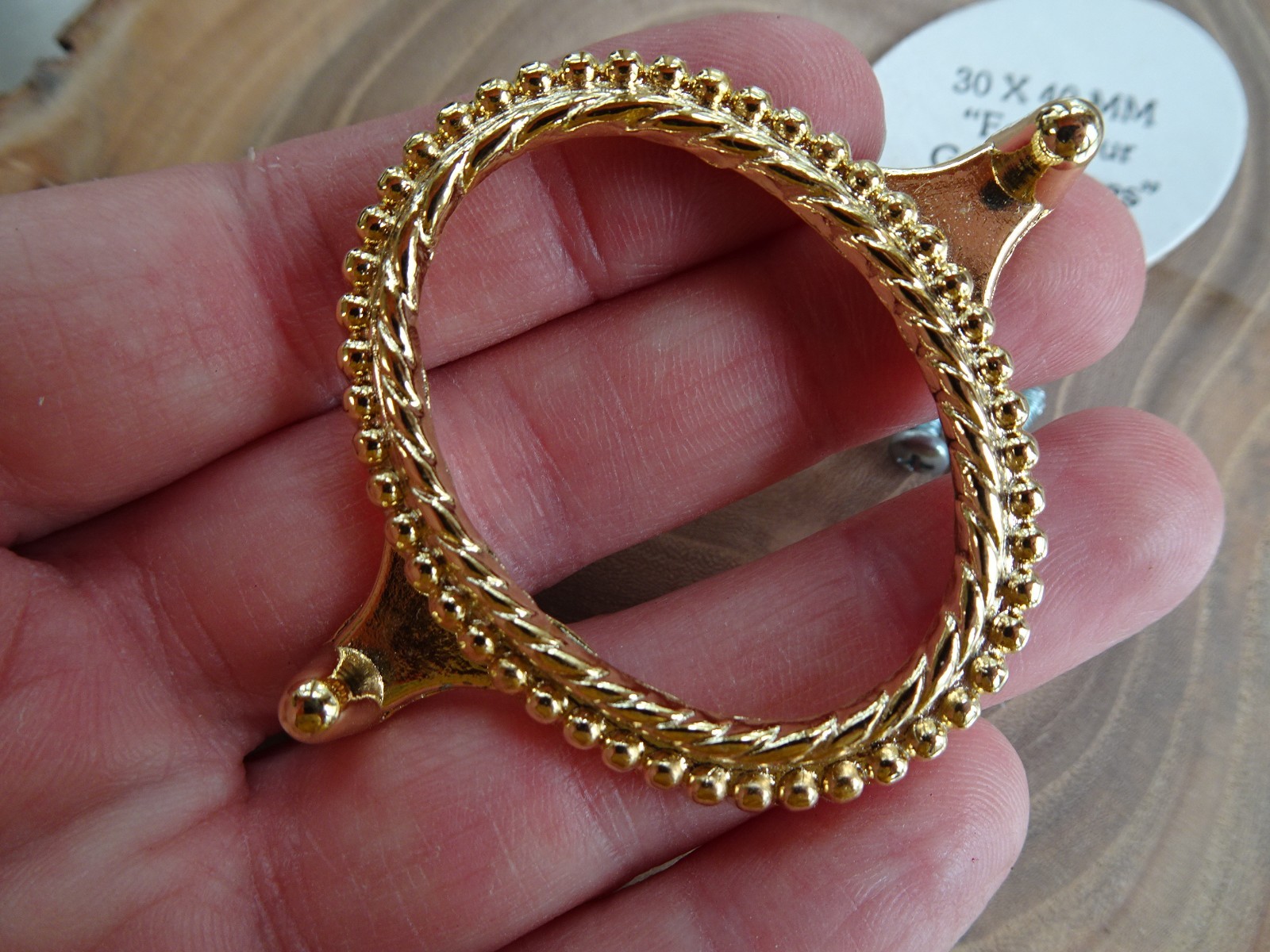 Screw Mount for Buckle 30x40mm Vertical Hamilton Gold Plated (Pkg 12) 2107