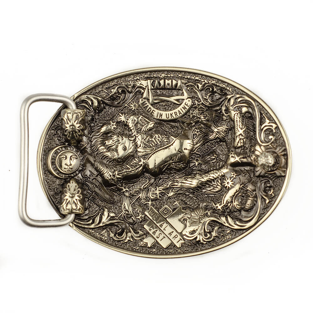 Pisces german silver belt buckle, Horoscope Astrological Zodiac Sign belt buckle