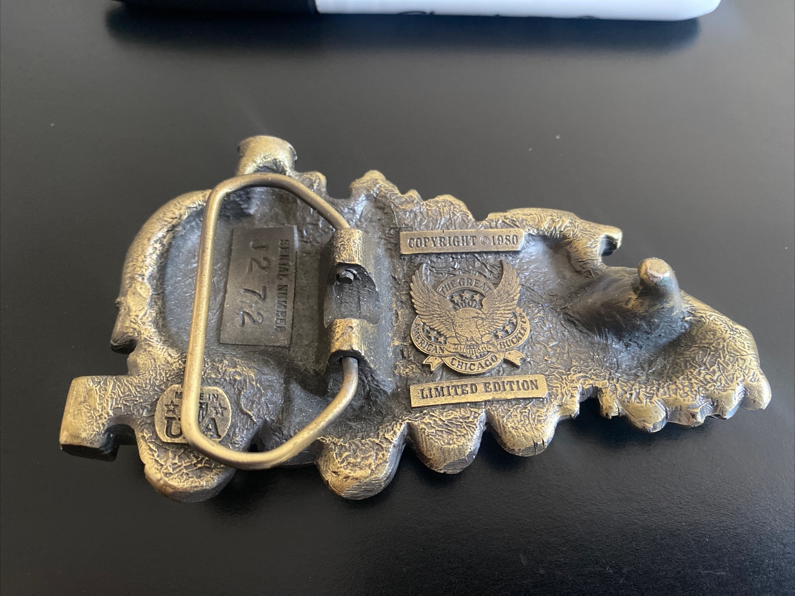 The Great American Chicago Buckle Co. Train Belt Buckle