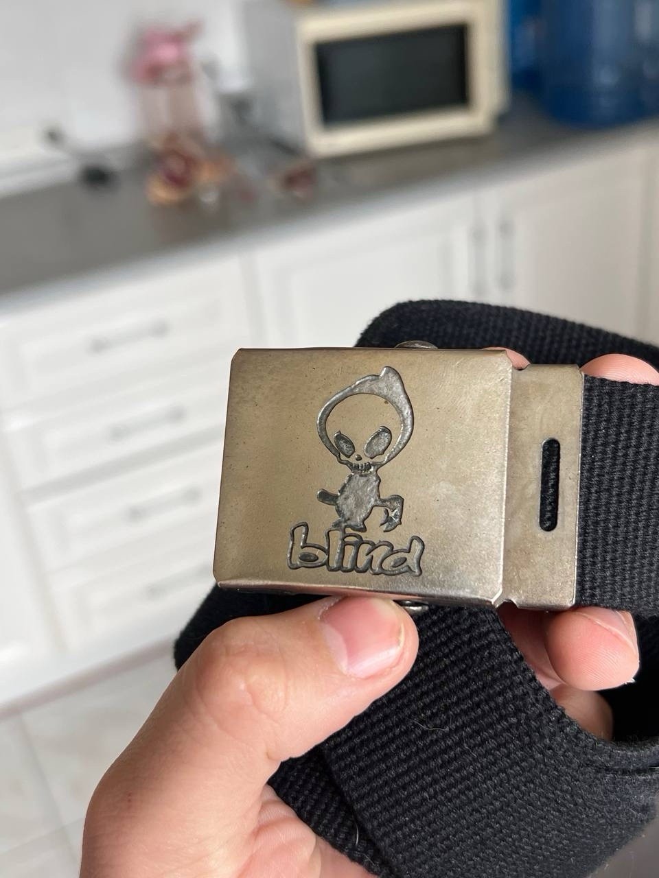 Vintage Blind Skateboard 90s Belt Metal Skeleton Hook Ups Stussy Bitch Style Y2K