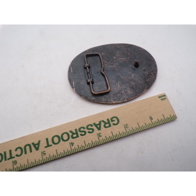Vintage Terex Heavy Equipment Belt Buckle Copper Tone Construction Machinery