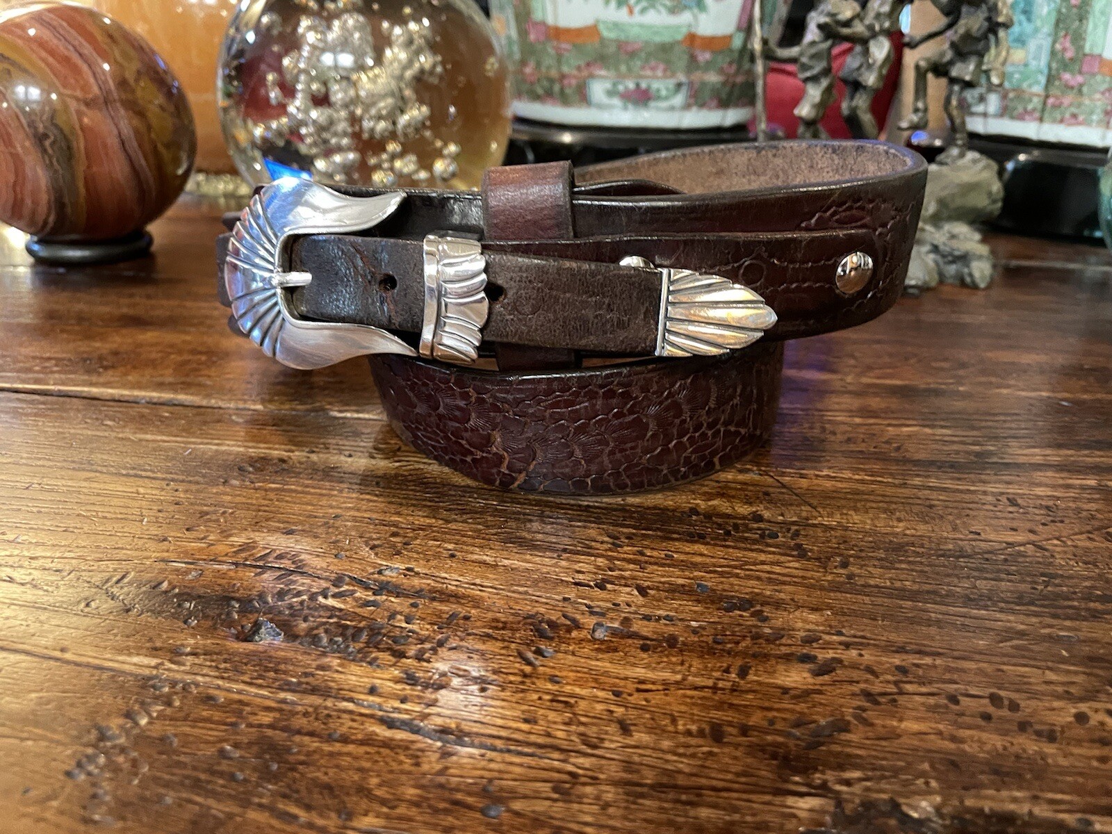 Alexander Kalifano James Reid Style Sterling Silver Belt Buckle 39-40-1.5”🐂✅
