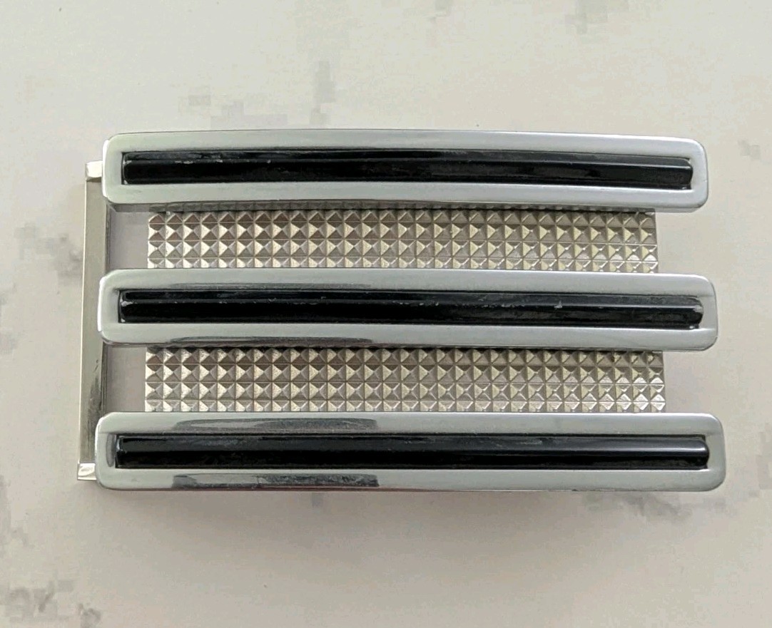 Adidas Golf 3 Stripe Black Gray Color Trophy Award Style Sports Belt Buckle