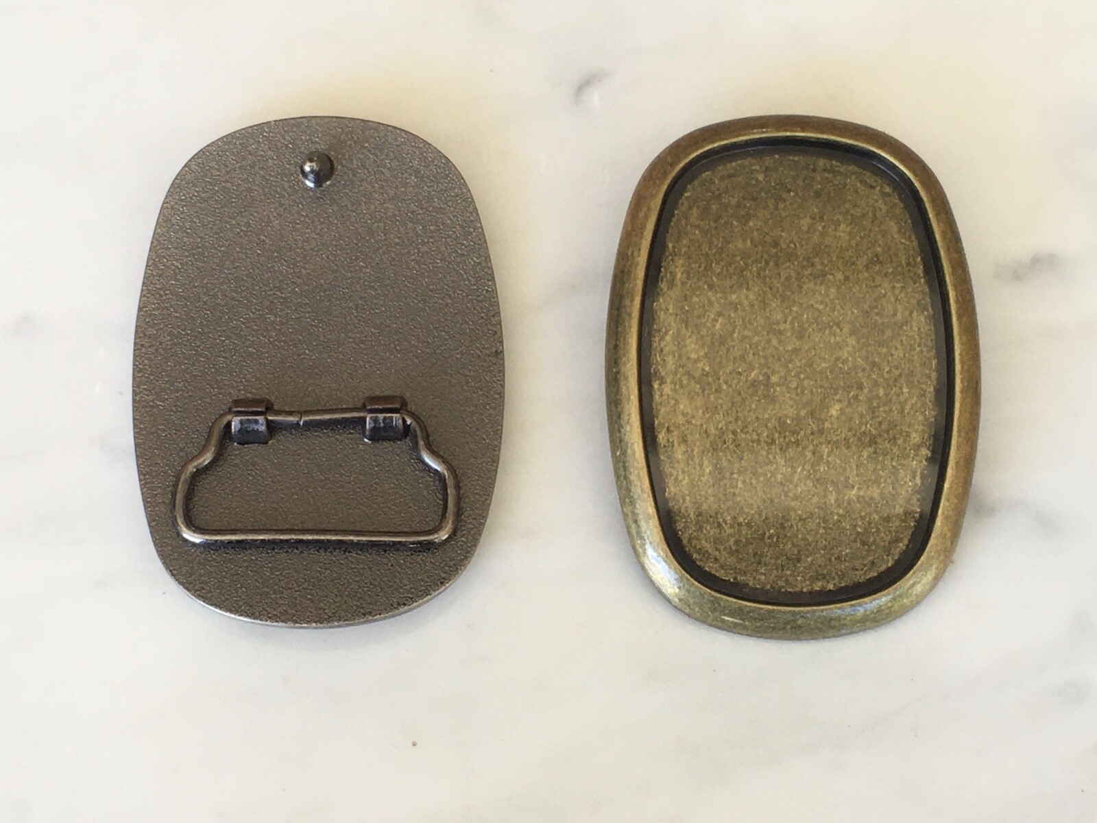 Antique Nickel or Brass Color Western Style Casual Belt Buckle For 1.5&Prime;W Belts