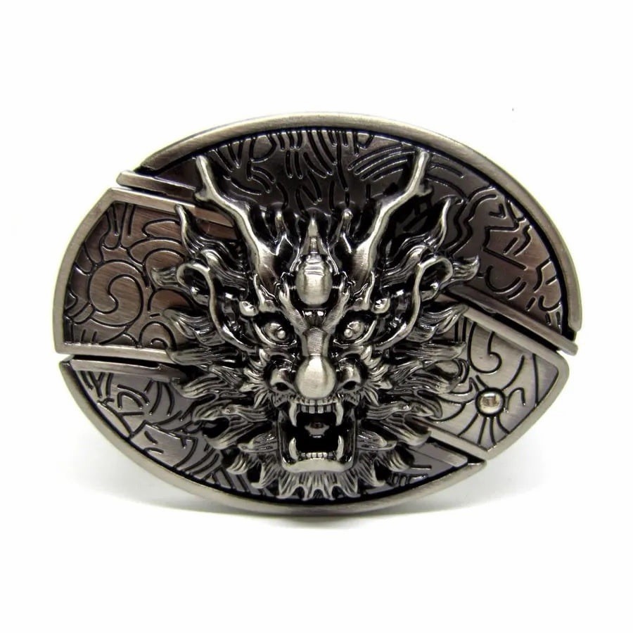 Western Men 3D Dragon Head Belt Buckle Perfect Gift for Men