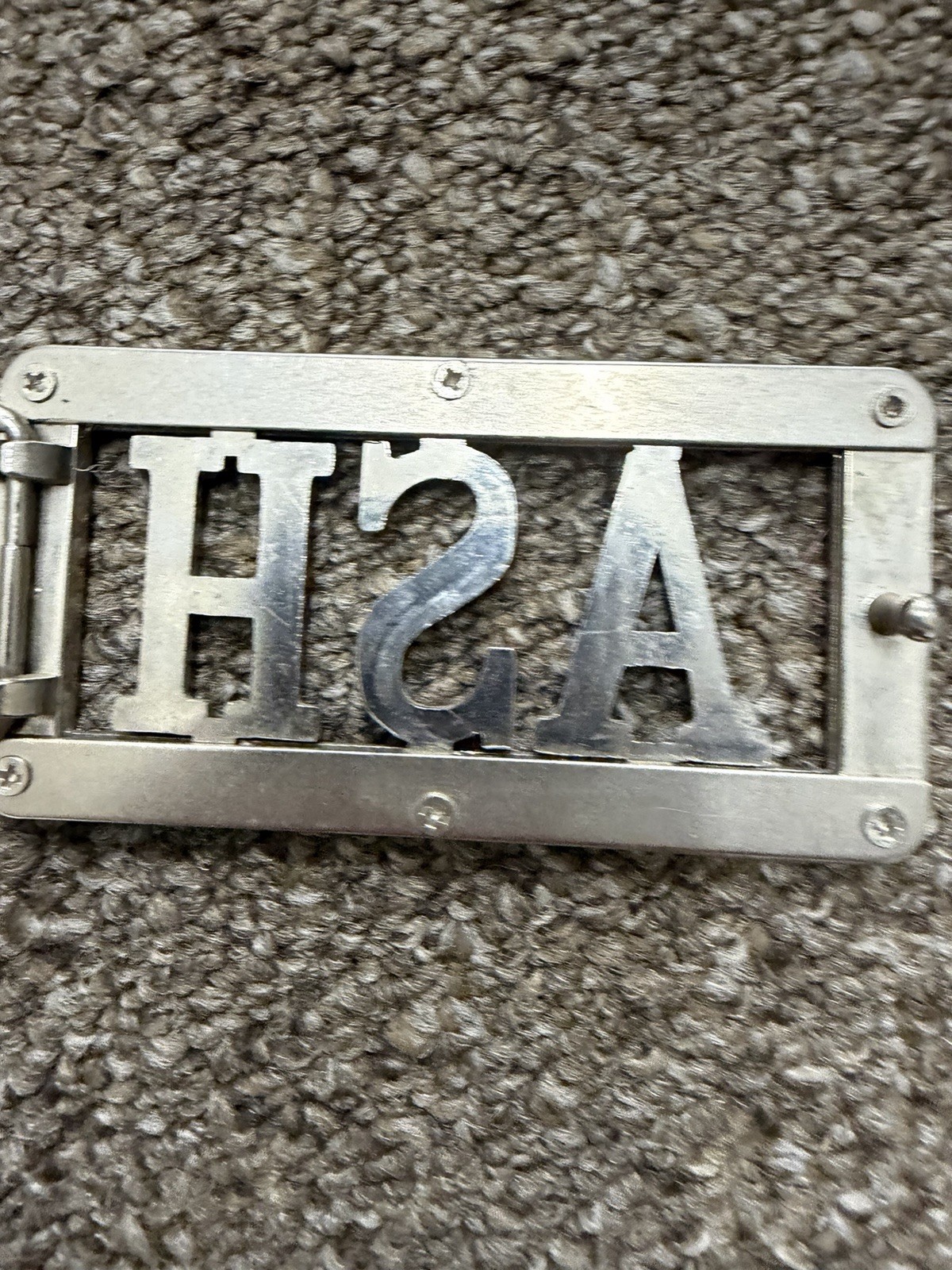 ASH Custom Personalized Name Belt Buckle SKU:J