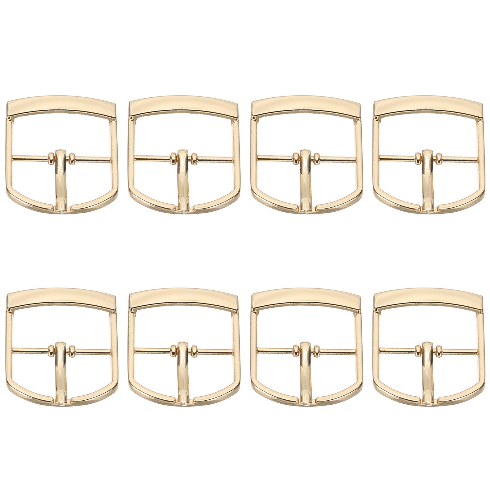 8 Pcs 1 Inch Adjustable Single Prong Buckle Belt Buckle, Gold Tone