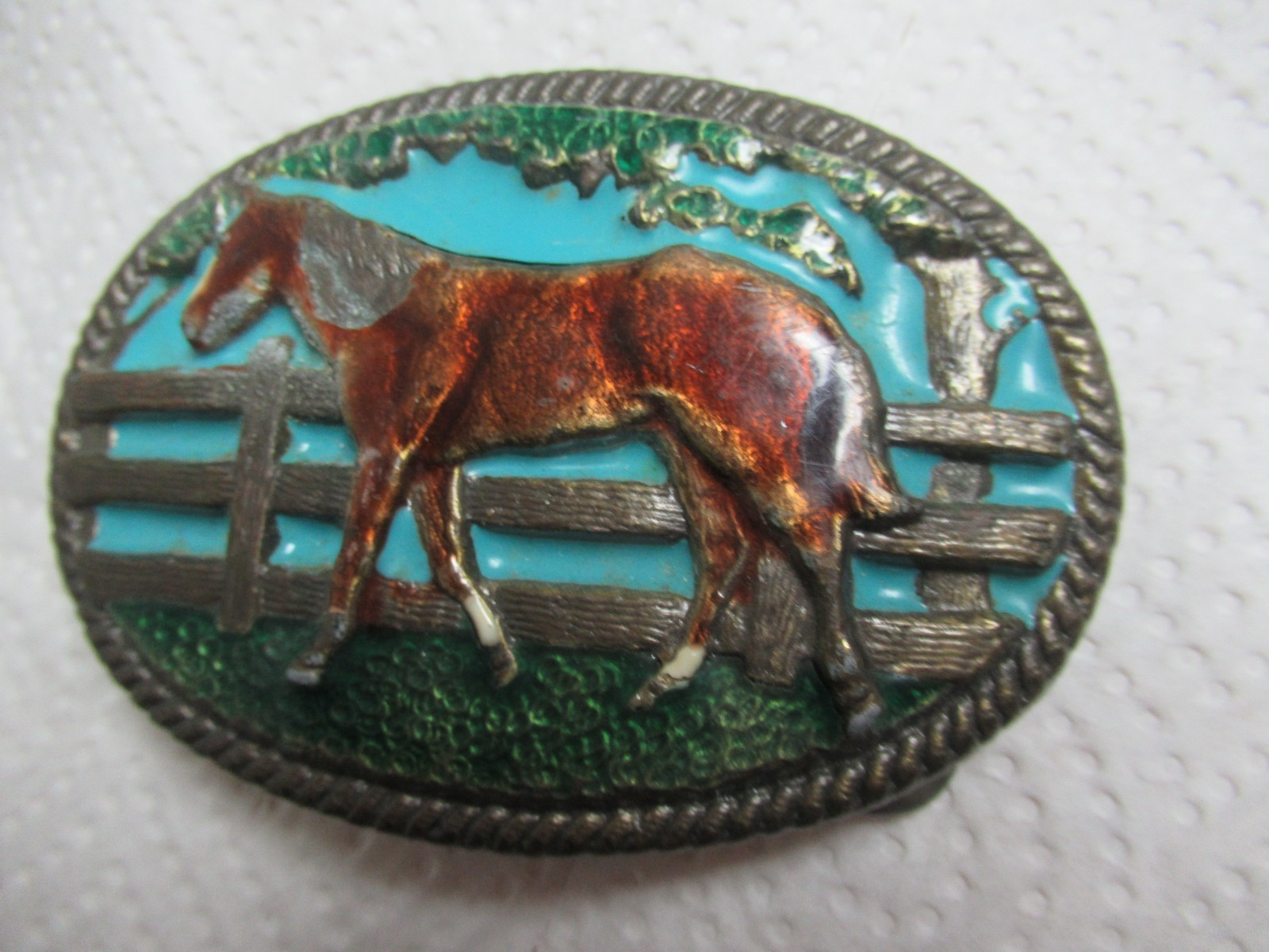 Vintage 1981 Walking Horse Belt Buckle by CHAD #3010 Colorado – Western