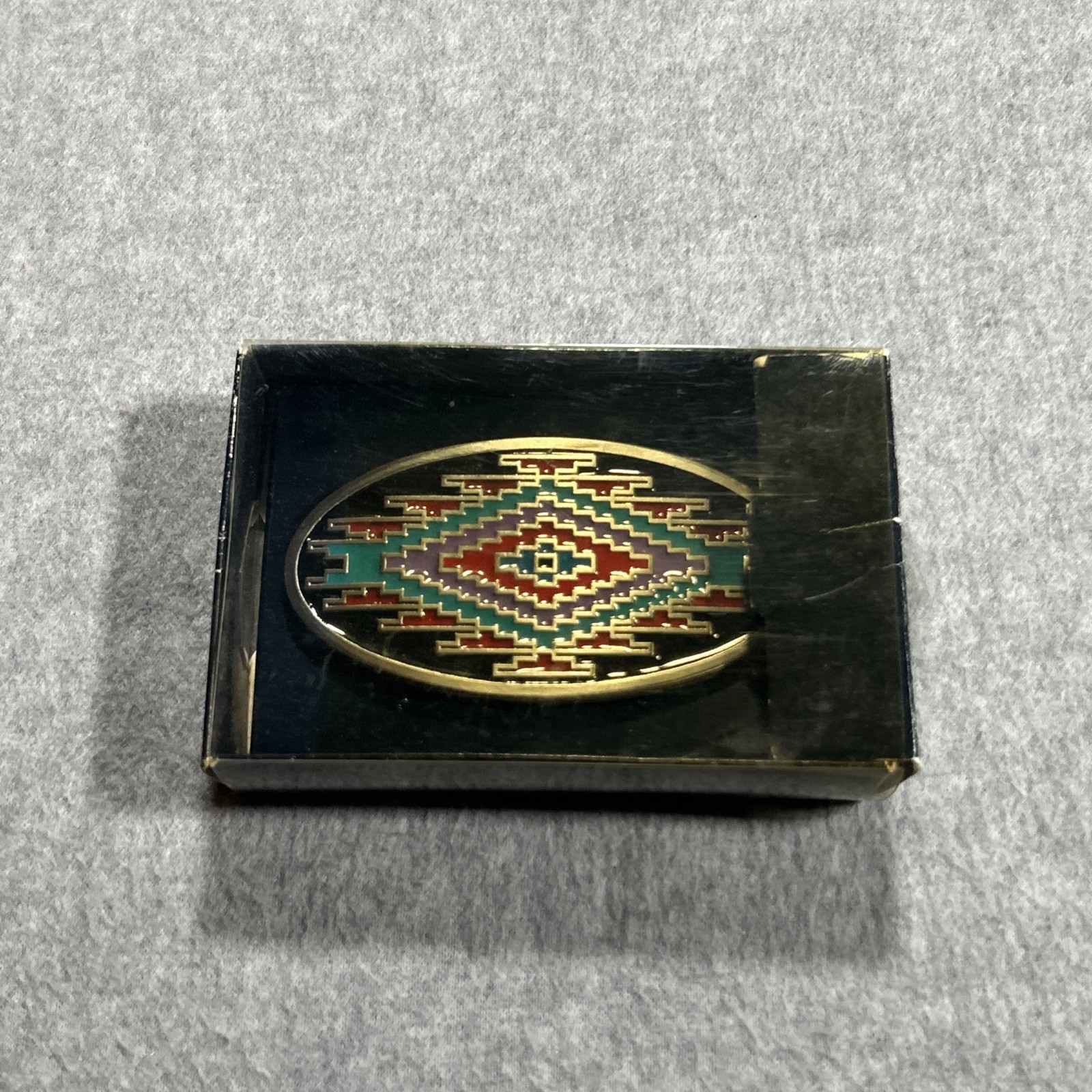 VTG 90s Southwestern Native American Style Belt Buckle – In Box