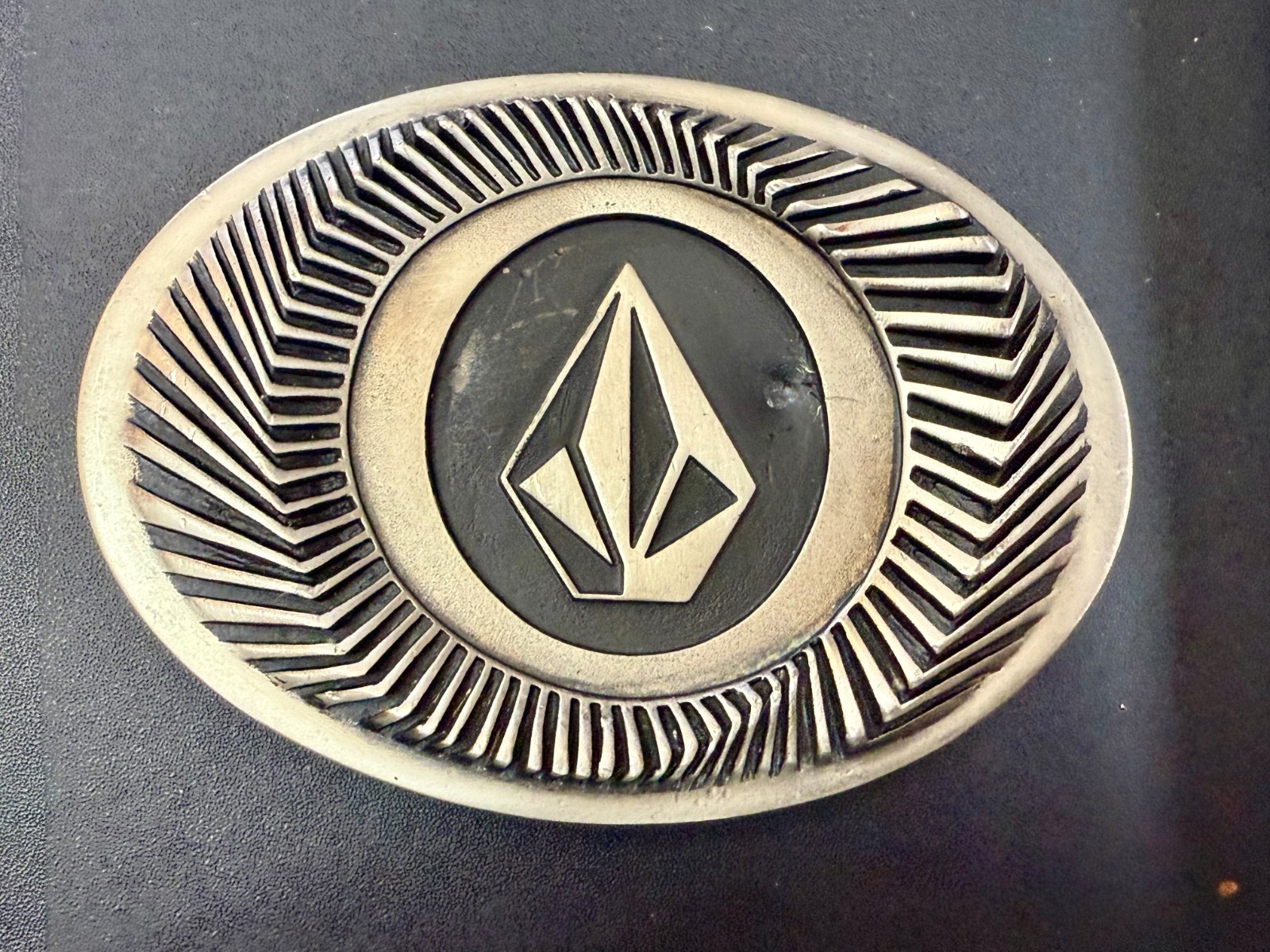 VOLCOM Apparel Company Diamond Logo 90&rsquo;s Metal Cast Original Promo Belt Buckle