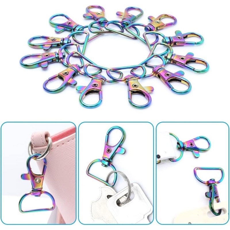 12PCS Spring Lanyard Buckle Lobster Clasp Rope Clasp Zinc Alloy Lobster Clasp
