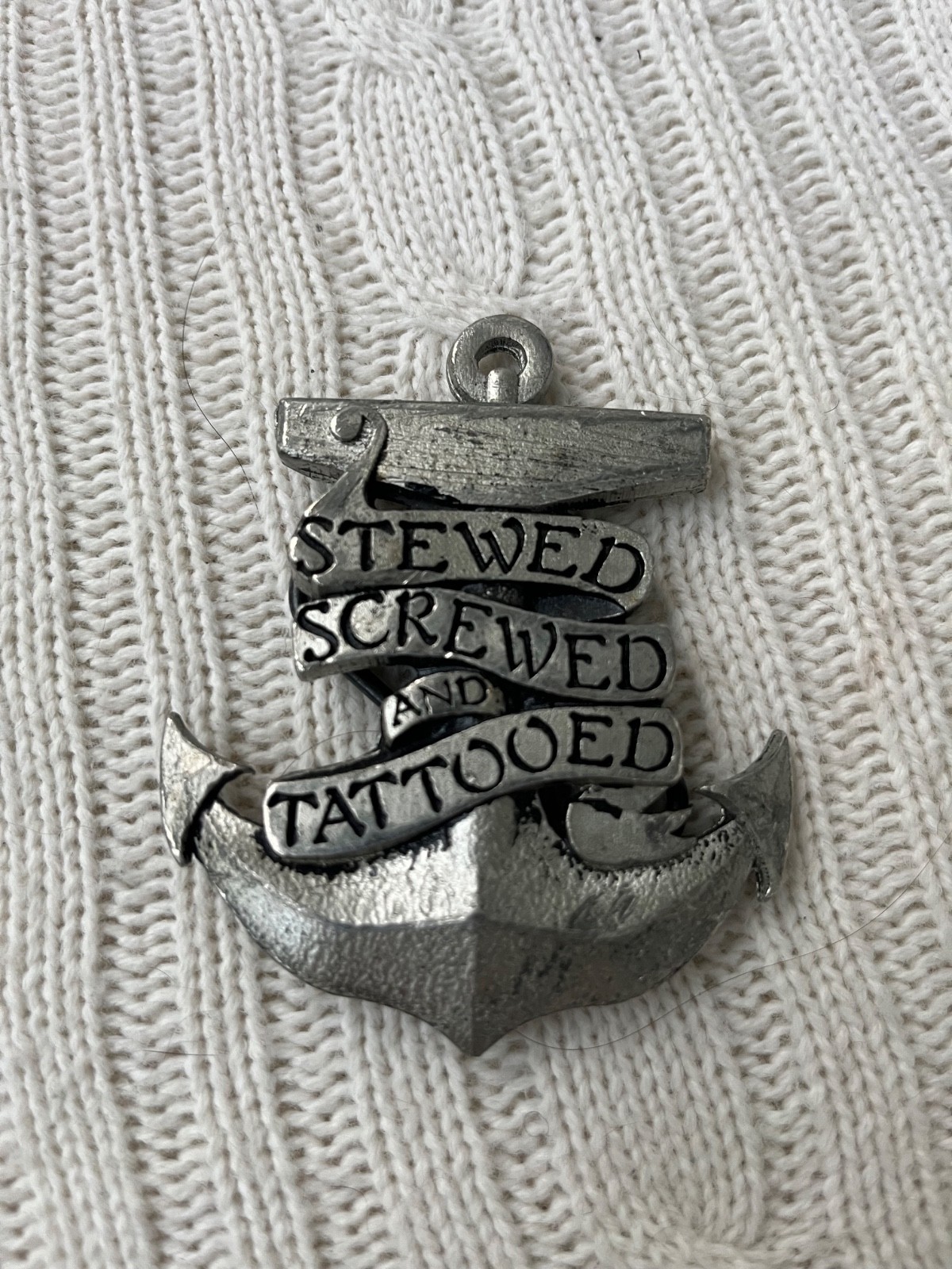 Mobtown “Stewed Screwed And Tattooed” Anchor belt buckle 2002