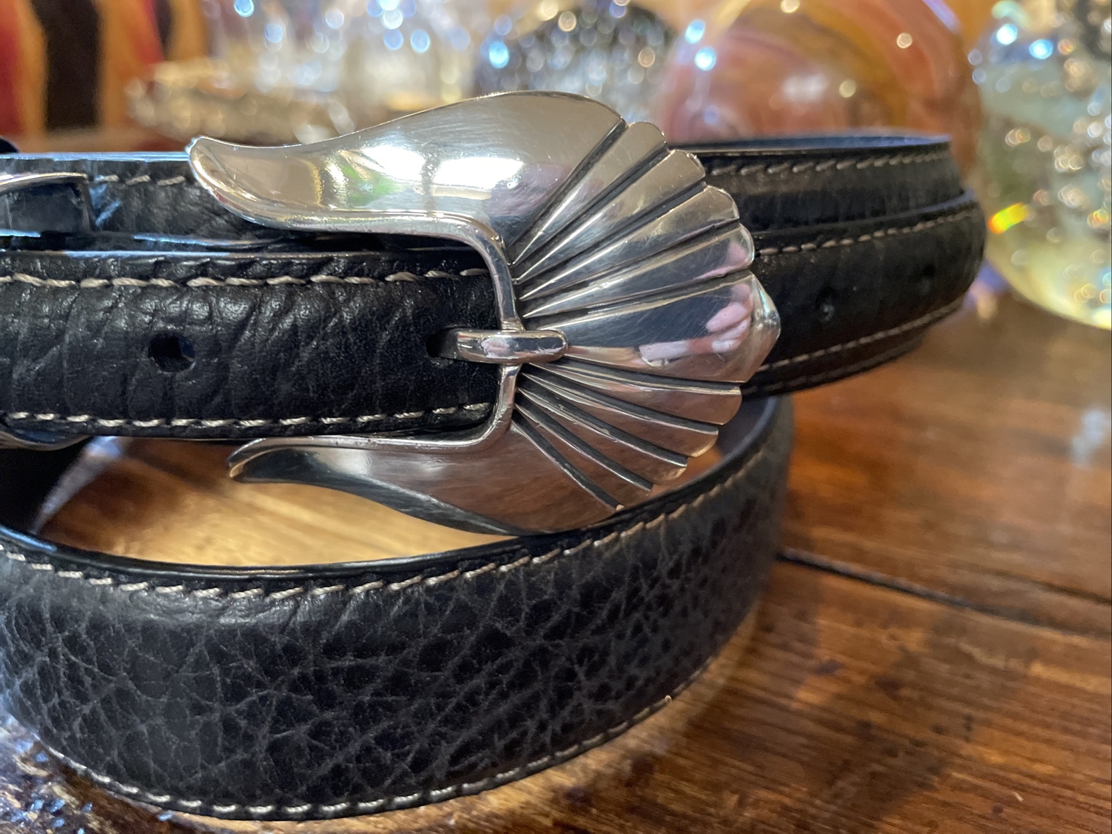 Alexander James Reid style Sterling Silver Belt Buckle Set NuBelt 38-41-1.3/8🦬✅