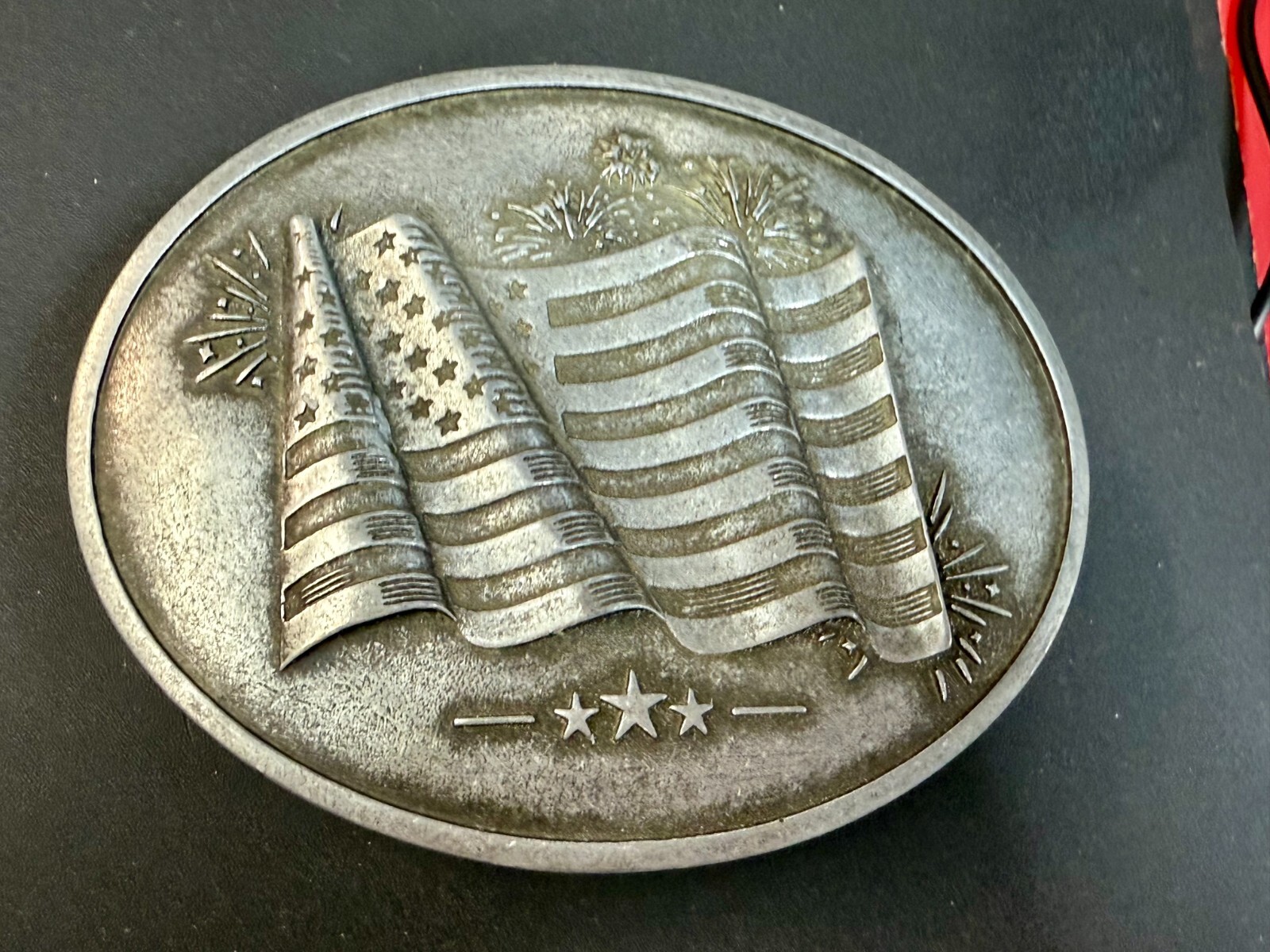 United States of America Flag Stars & Stripes BevBuckle Can Holder/ Belt Buckle