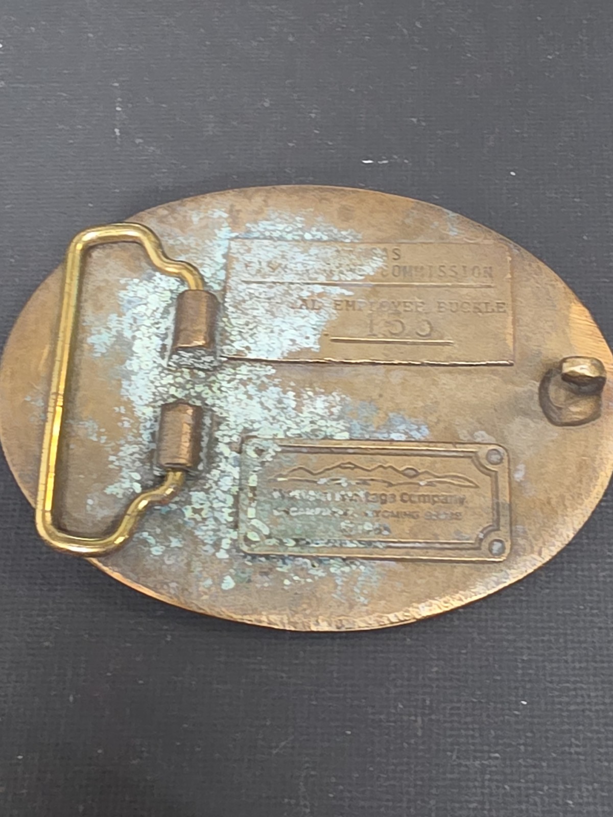 Kansas Fish and Game Commission belt buckle game and fish 165