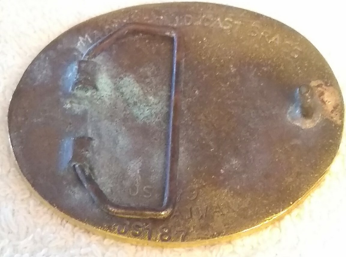 Super-Jeep 4-Wheel Drive Fun-Mobile 1970s Solid Brass Vintage Belt Buckle
