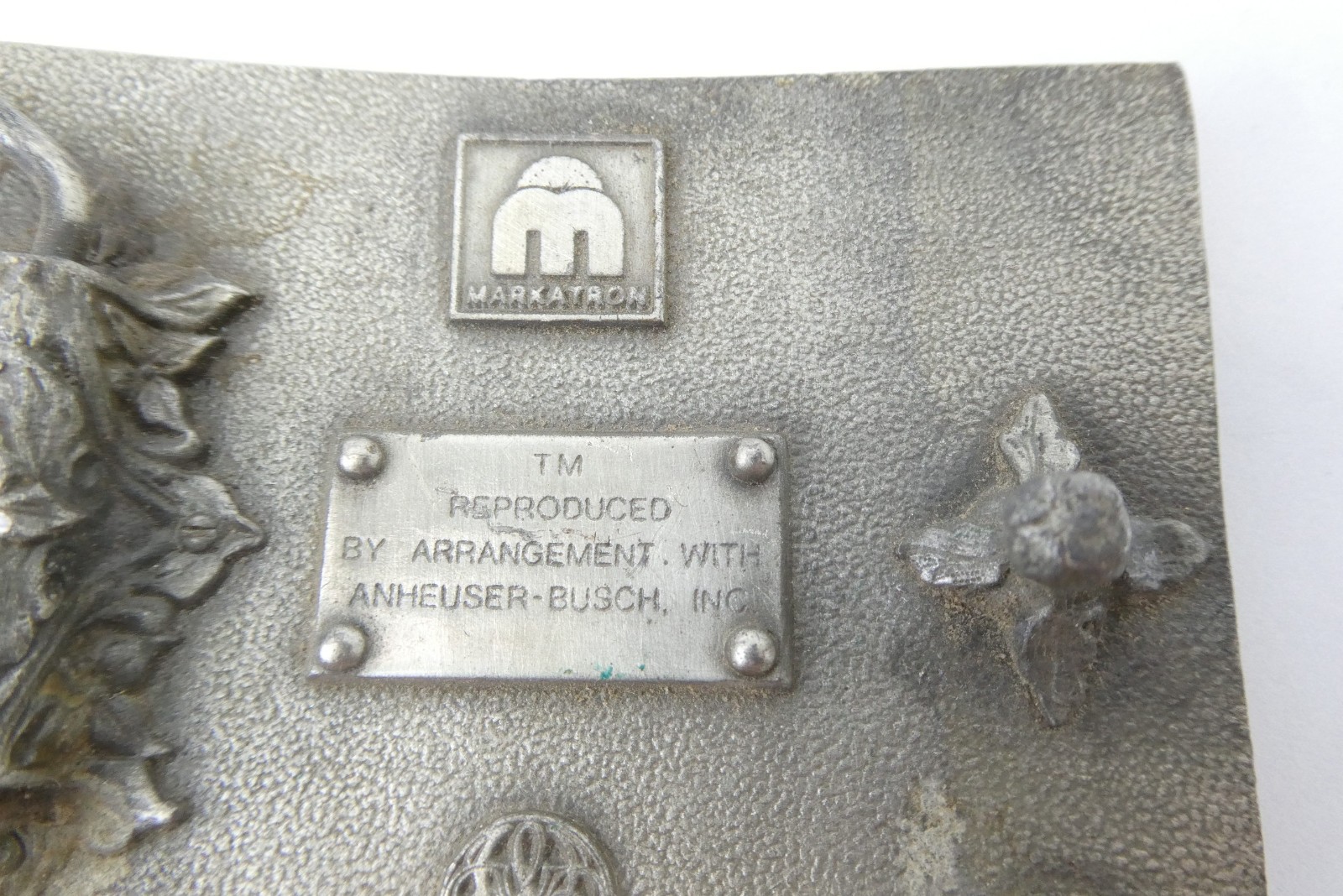 Markatron Reproduced by Arrangement Anheuser-Busch T-169 Budweiser Belt Buckle