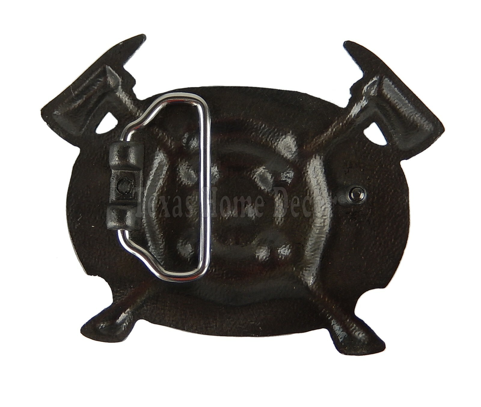 Fireman Men&rsquo;s Belt Buckle Antique Silver Tone Fits 1.5&Prime; Belt Black White Enamel