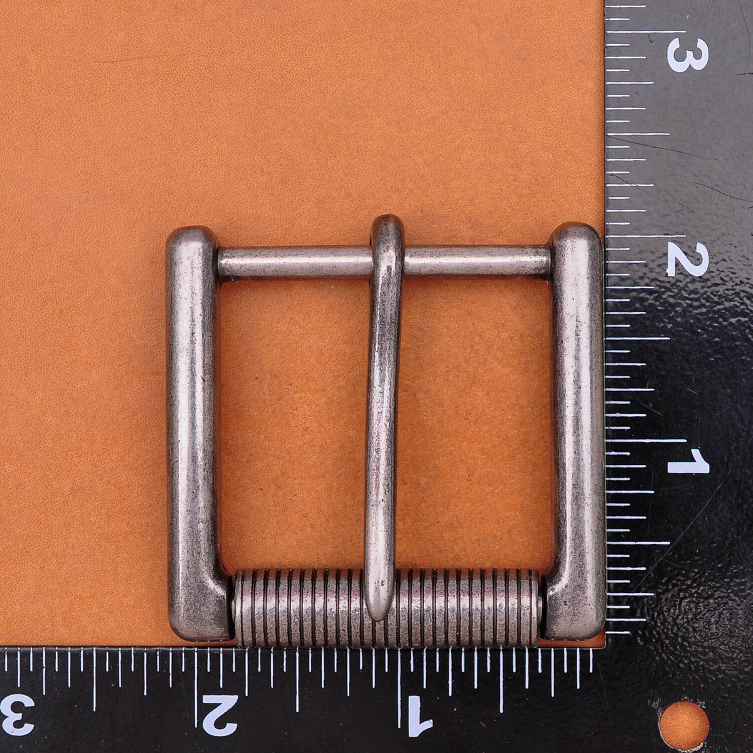 Heavy Strong Solid Antique Silver Prong Pin Roller Buckle For Veg Leather Belt