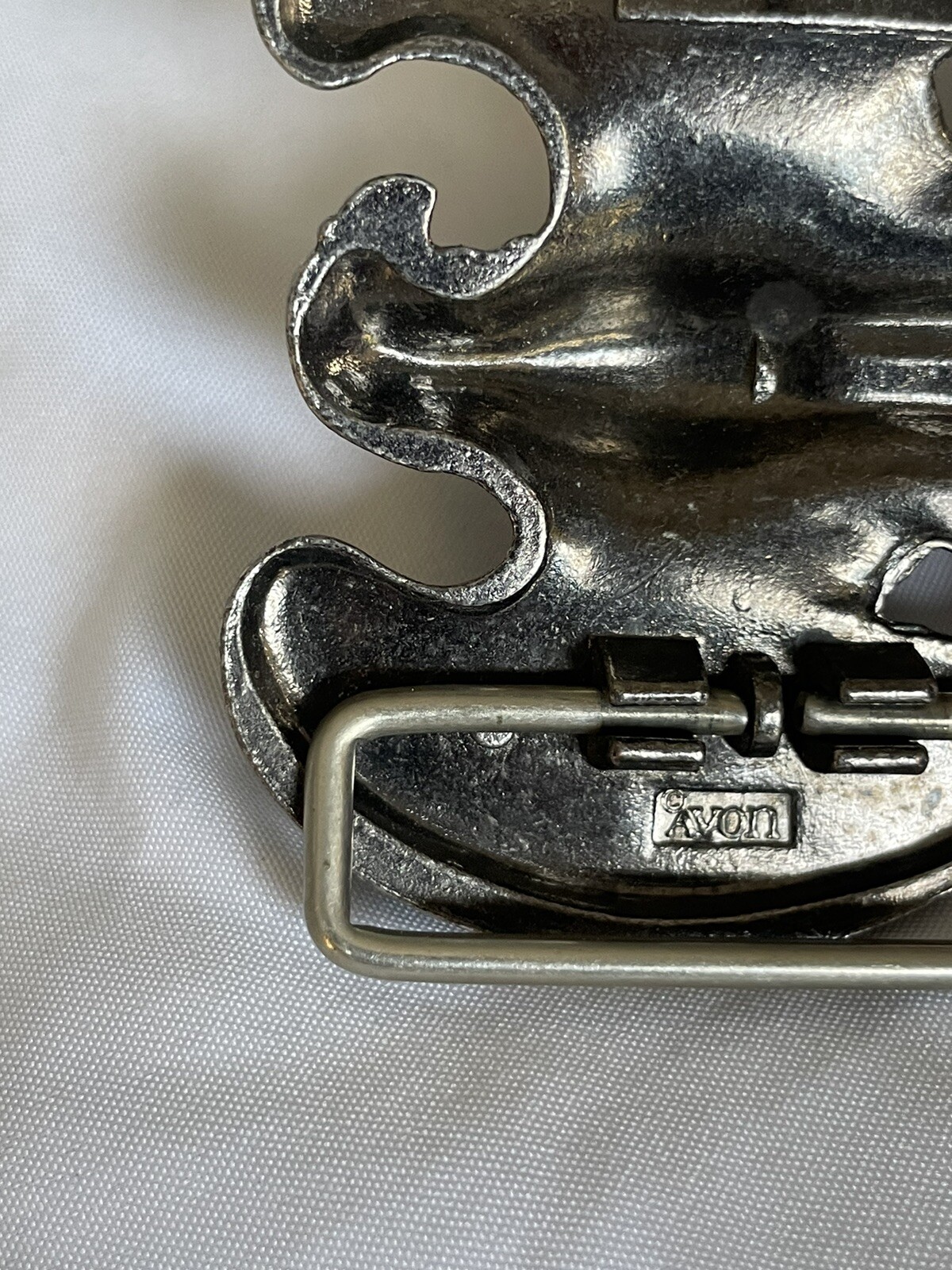 Vintage Avon American Eagle Patriotic Pewter Belt Buckle 2.5”