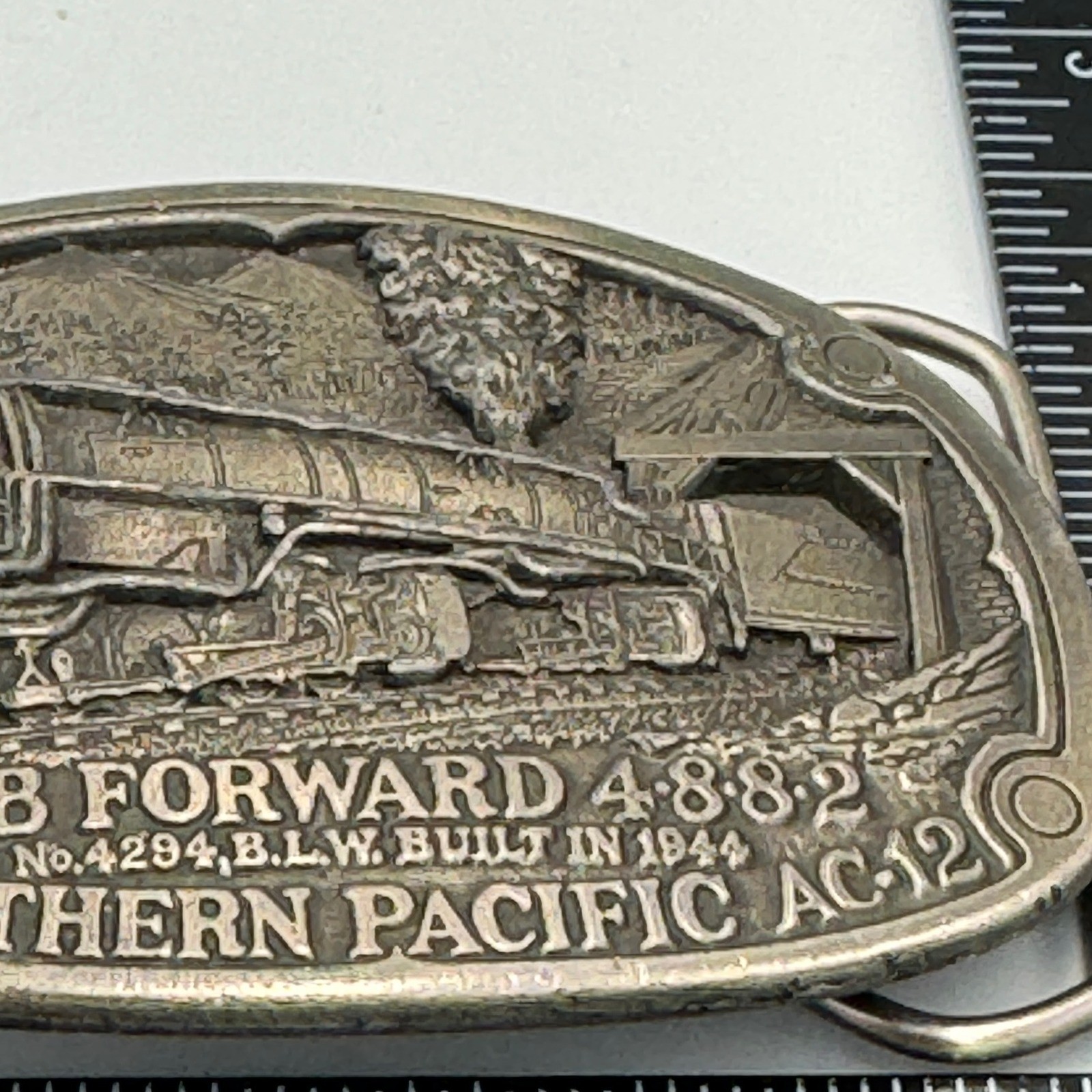 Vintage 1984 Southern Pacific AC-12 Cab Forward 4294 Railroad Belt Buckle H1284