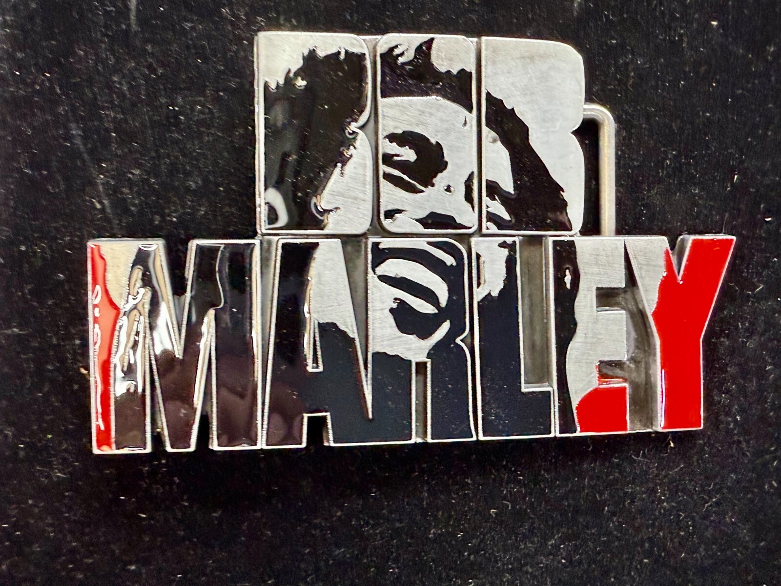 BOB MARLEY Block Letters Jamaica Iconic Reggae Music Artist Reggae Belt Buckle