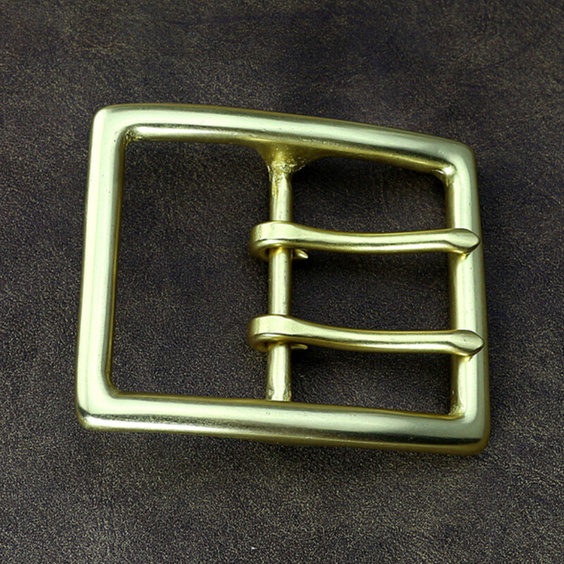 Heavy Duty Solid Brass Double Prong Belt Buckle Fits 48mm-50mm Waistband