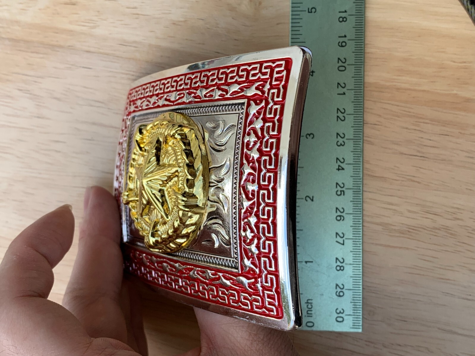 Western Buckle Silver Gold Red Texas Lone Star Cowboy Fit 2 » Hebillas Vaqueras