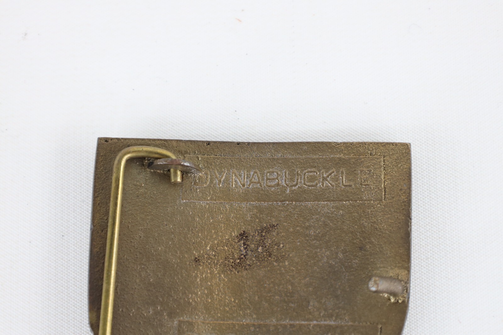 Vintage 70s Skyr Skiing Spell Out Dynabuckle Provo Utah Brass Belt Buckle Gold