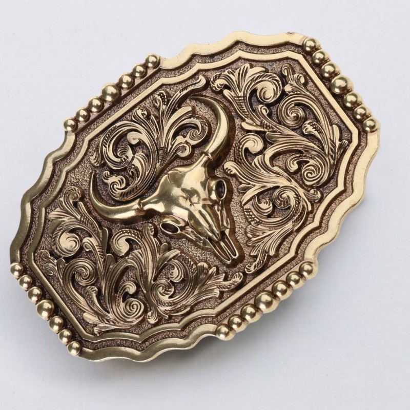 Western Belt Buckle Bull Heads Cowboy Accessory Alloys Animal Head Belt Buckle