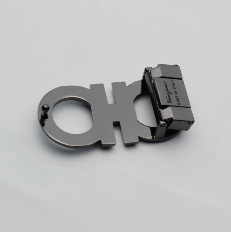 Dark Sliver Salvatore Ferragamo Alloy Belt Buckle for 34-35mm leather strap