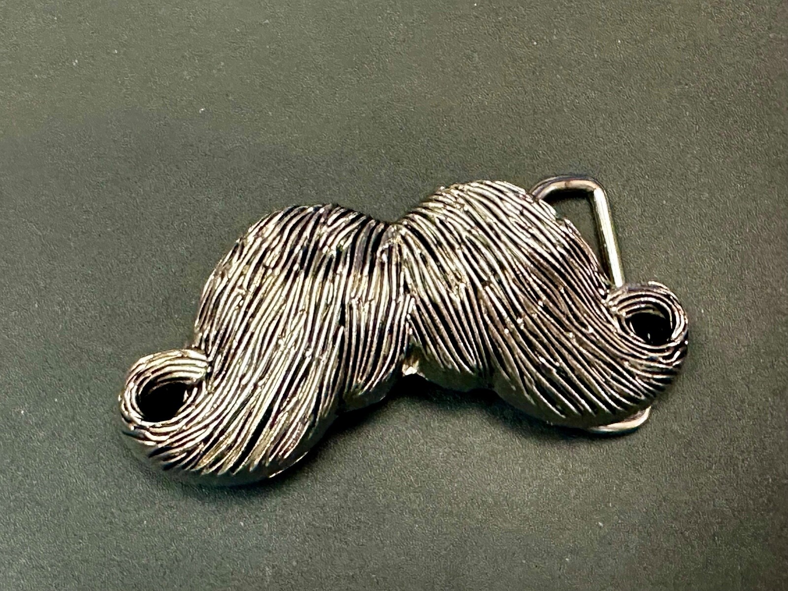 Mustache Novelty Psychobilly Rockabilly Biker Punk Heavy Figural Belt Buckle