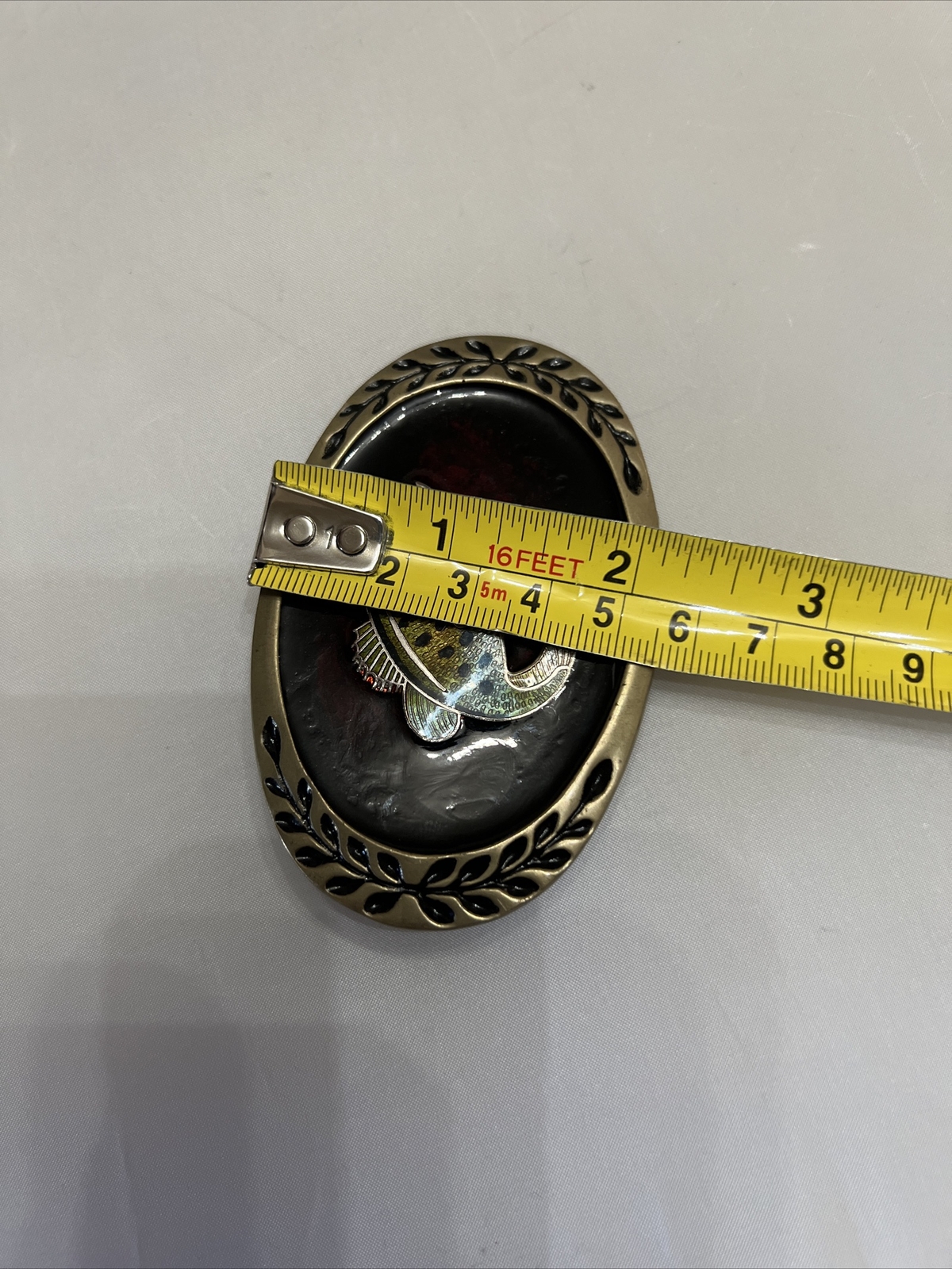 Vintage Heritage Buckle Heavy Duty Solid Brass Oval Fish Belt Buckle