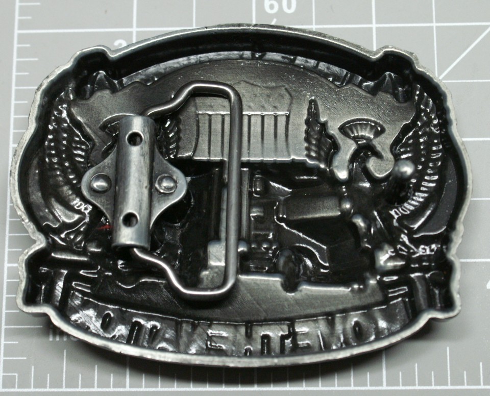 Truck Drivers Move the Nation Belt Buckle American Flag Colors Semi Trucks A117
