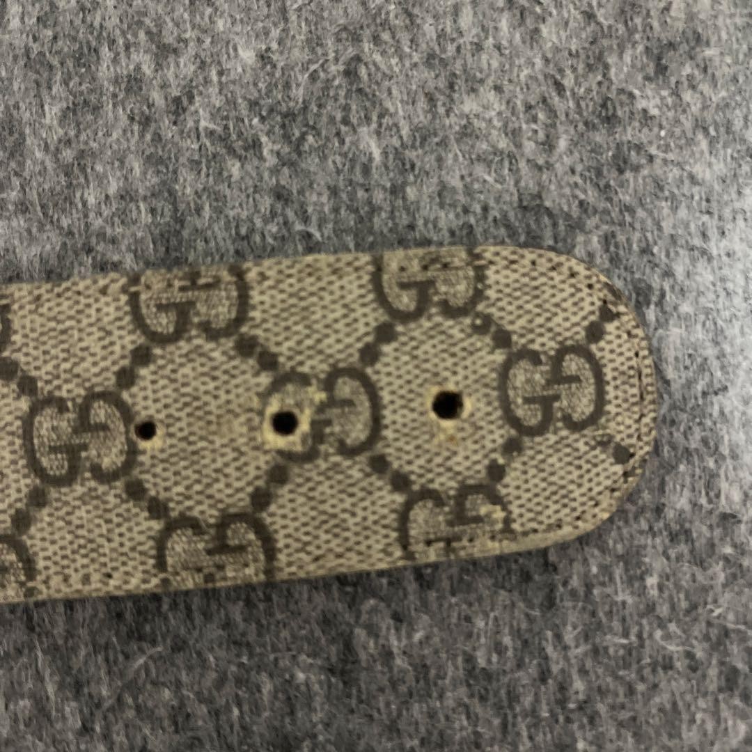 GUCCI Pre-Owned Belt Gg Buckle All Pattern Beige Additional Holes