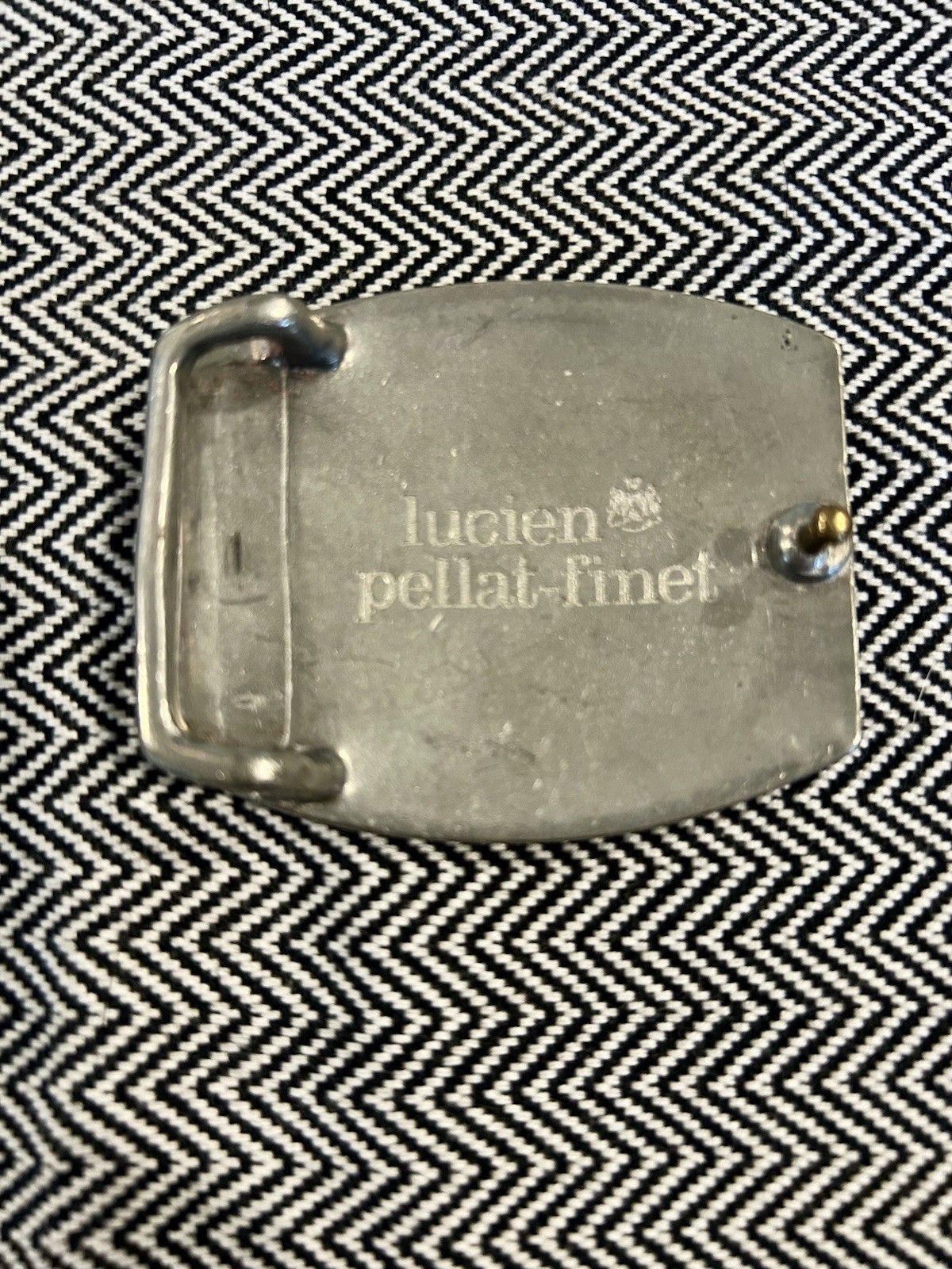 Vintage Lucien Pellet-Finet Gunmetal Leaf Belt Buckle – 2.75”x2.5”