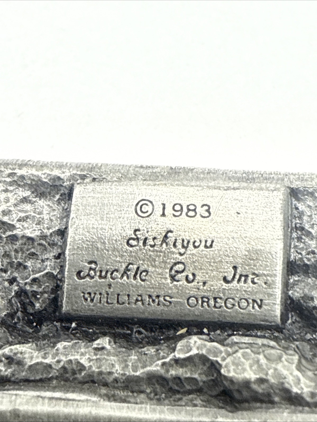 VTG Belt Buckle Americas Firefighters Ever Ready Ever Willing 1983 Siskiyou 3.75
